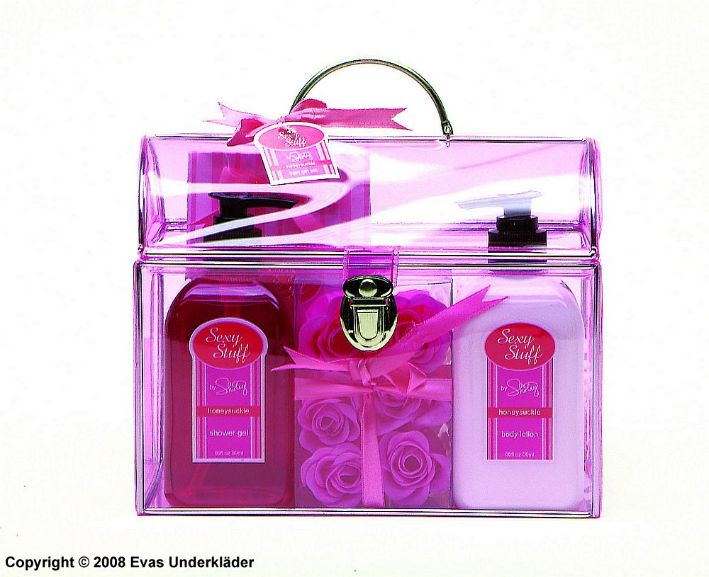 Spa gift set in clear lunch box
